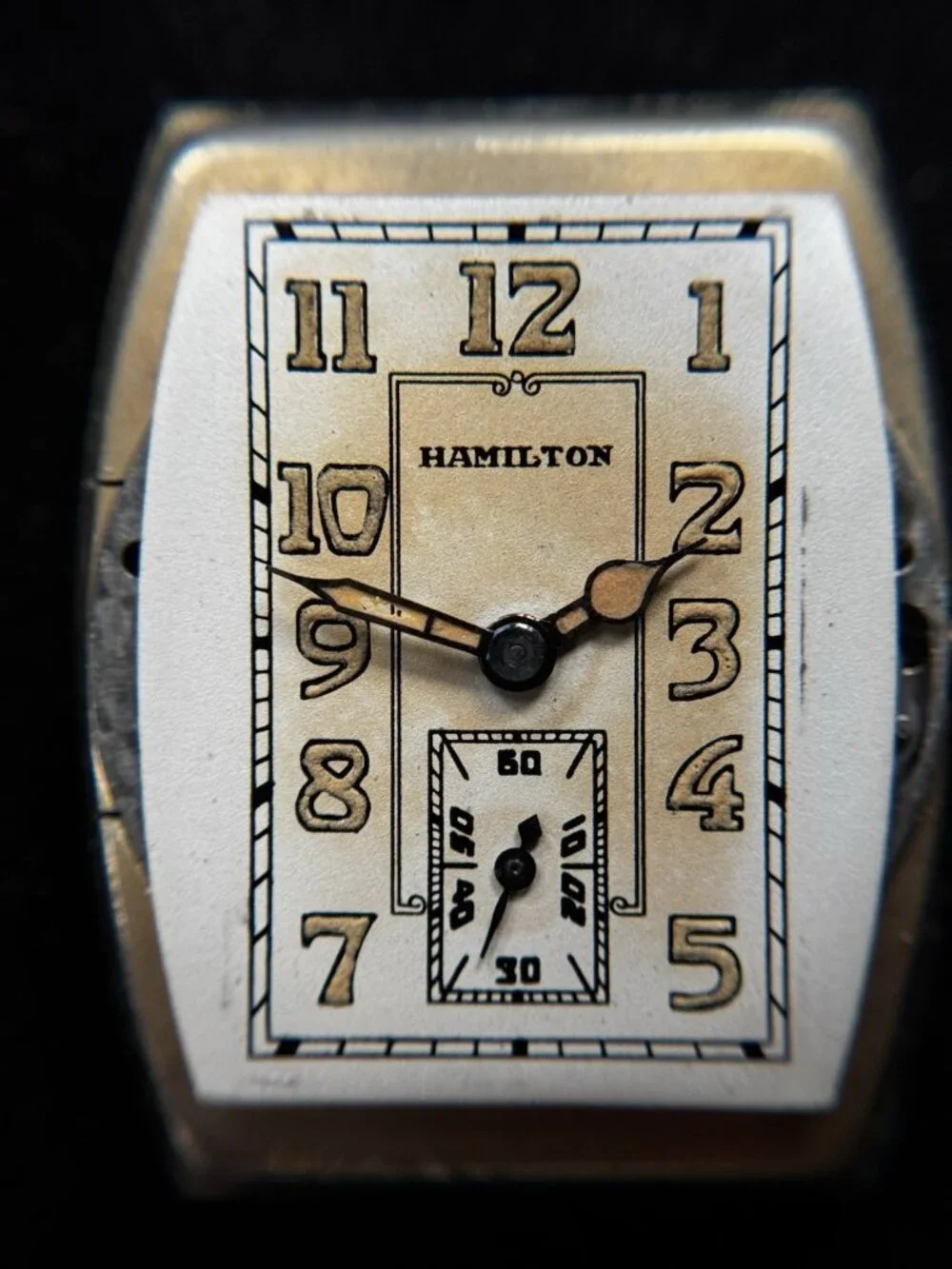 1920s Hamilton 986 17J Art Deco Tank Watch 10K Gold Filled Runs
